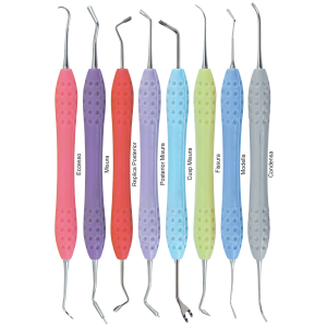 Composite-Füllungsinstrumente Silikongriff, 8-teilig