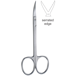 Iris Schere große Ringe, gebogen, 11,5 cm