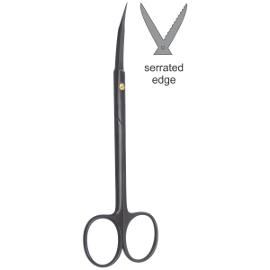 Goldman-Fox Schere Hartmetall Super Cut, gebogen, titanbeschichtet