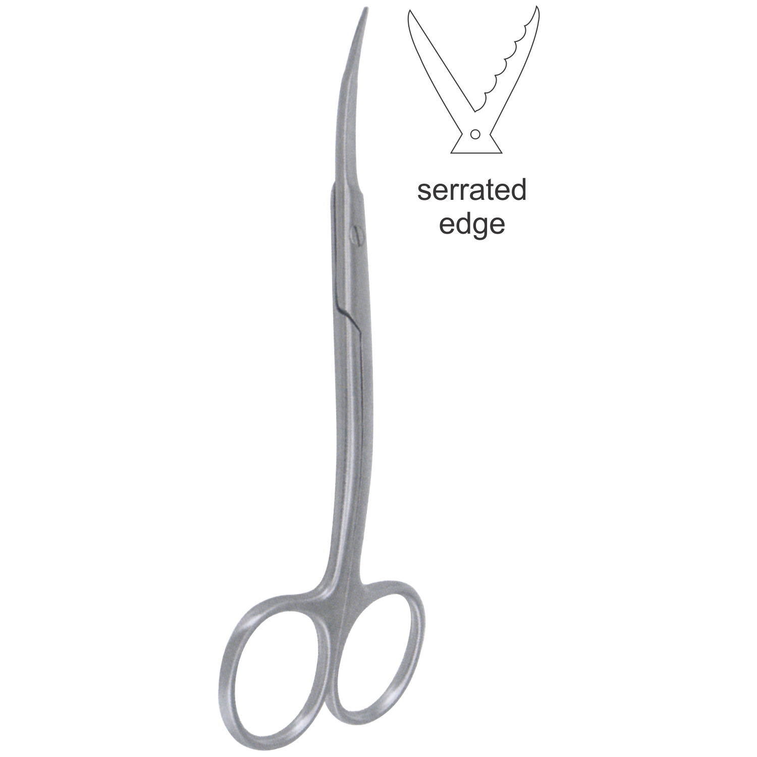Goldman-Fox Schere Standard, doppelt gebogen, 13 cm