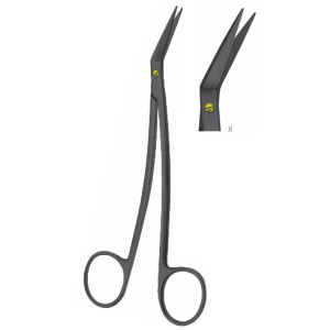 Locklin Präparierschere, Edelstahl 16 cm, 1 Schneide, gezahnt