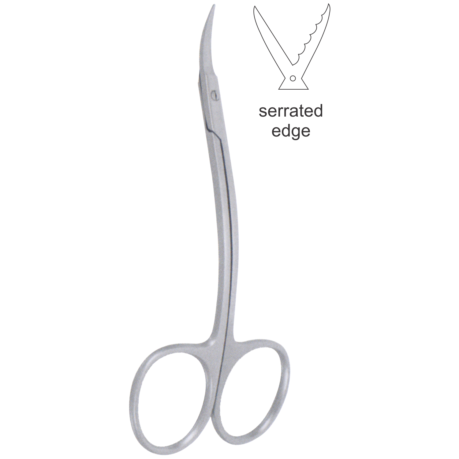 La Grange Schere Standard, doppelt gebogen, 11,5 cm