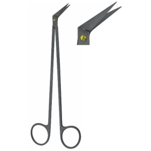 Potts Präparierschere 60° abgewinkelt, 18,5 cm
