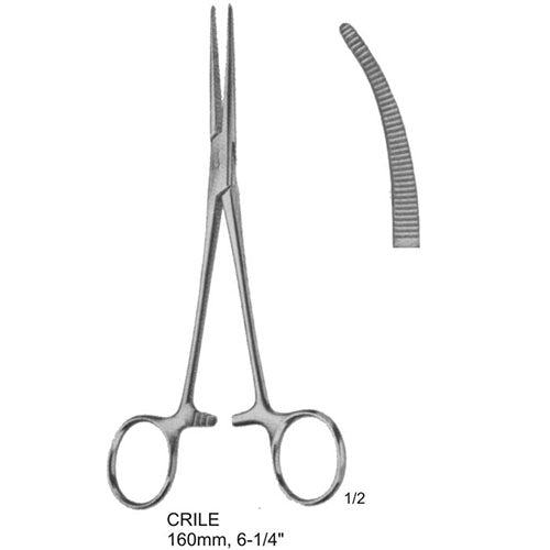 CRILE Arterienklemme gebogen