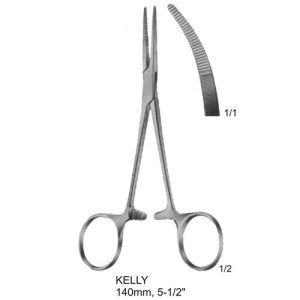KELLY Arterienklemme gebogen