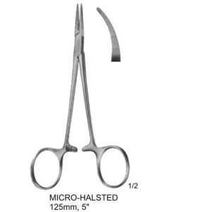 MICRO HALSTED Arterienklemme gebogen